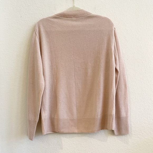 New With Tags Muji Mock Neck Wool Yak Blend Apricot Peach Sweater Size Medium - Picture 6 of 10